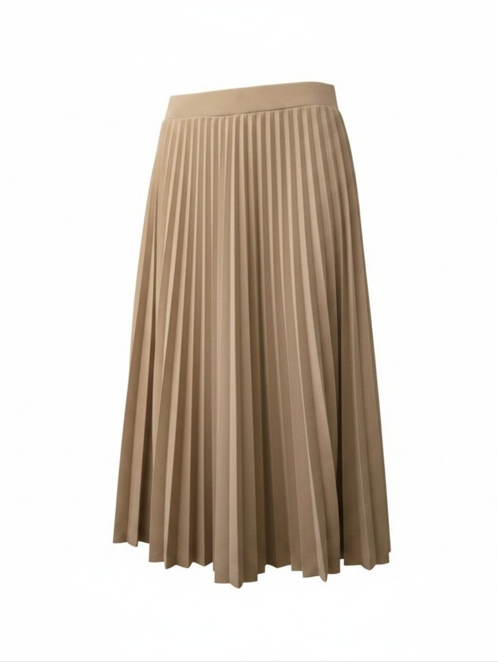 Elizabeth & Nicole Classic Beige Pleated Skirt -Size Petite Medium